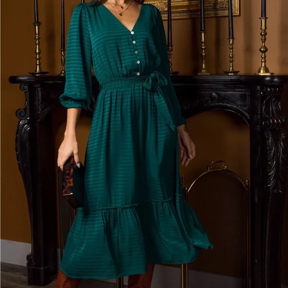 jewel green dress Ginny Midi Dress in Jewel Green FR46 - US14 main image 0